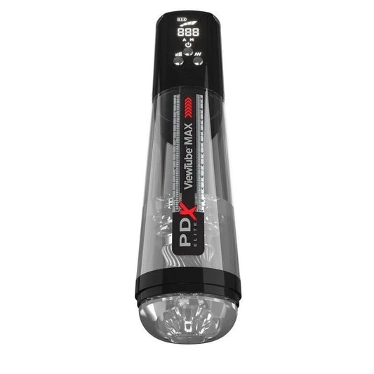 PDX Elite ViewTube MAX View Rechargeable Mens Stroker Black - Masturbators and Strokers