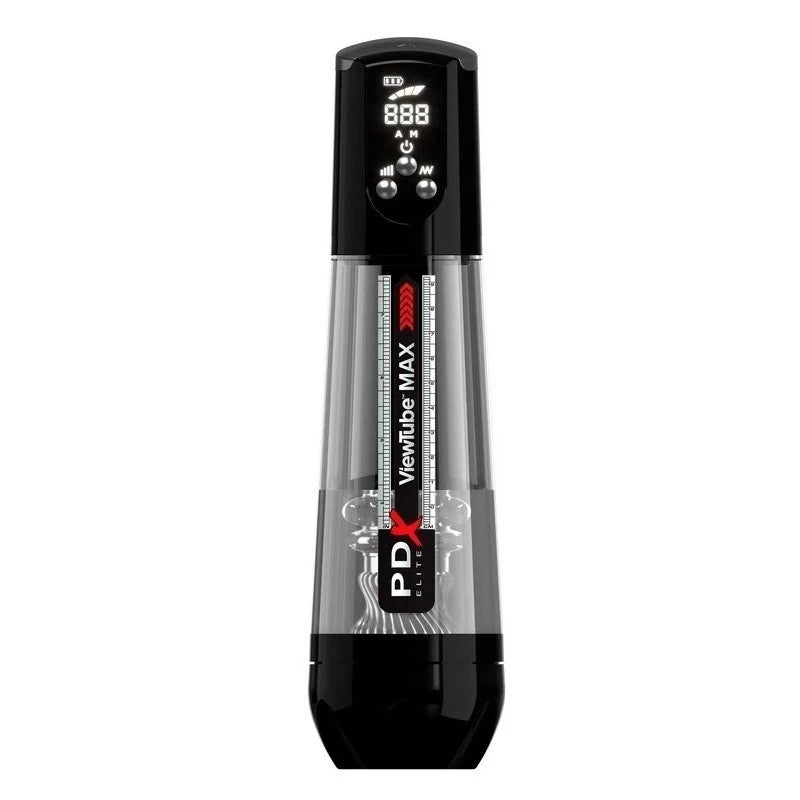 PDX Elite ViewTube MAX View Rechargeable Mens Stroker Black Masturbators and Strokers