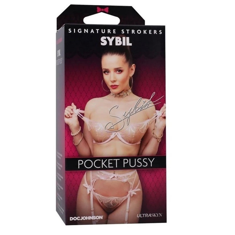 Doc Johnson Sybil Pocket Pussy Mens Stroker Vanilla Masturbators and Strokers