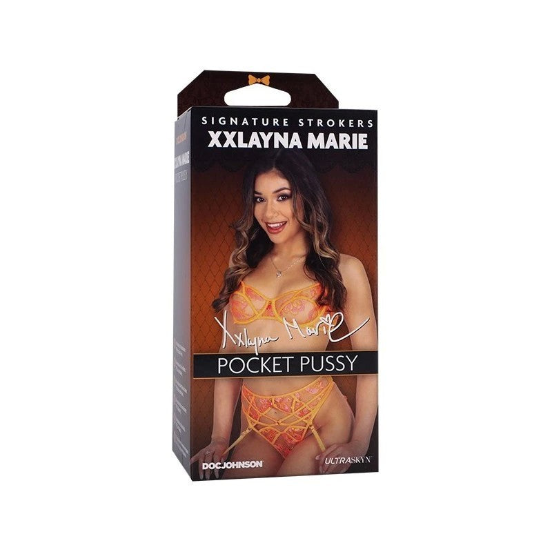 Doc Johnson Xxlayna Marie Pocket Pussy Stroker Caramel Masturbators and Strokers