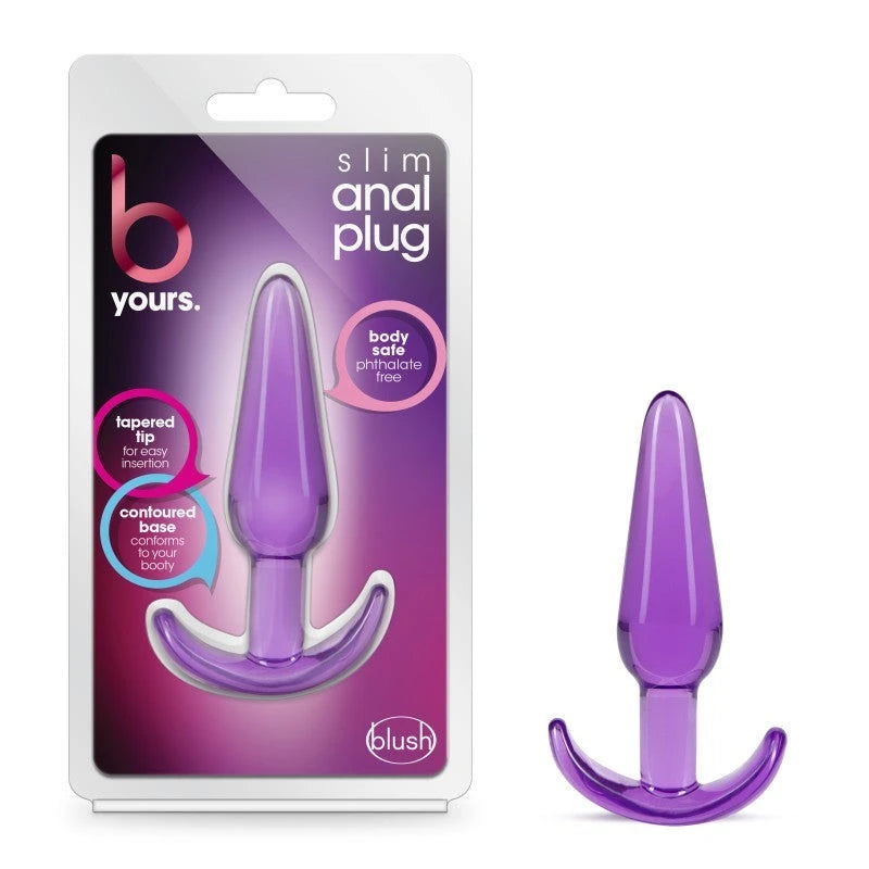 Blush Novelties B Yours Slim Butt Plug 10.8cm Purple Butt Plugs