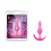 Blush Novelties B Yours Curvy Anal Plug 8.9cm Pink Butt Plugs