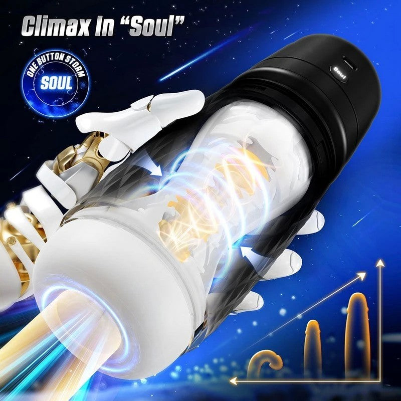 CyberSkin B-Warrior Sucking and Vibrating Mens Masturbator Black Masturbators and Strokers