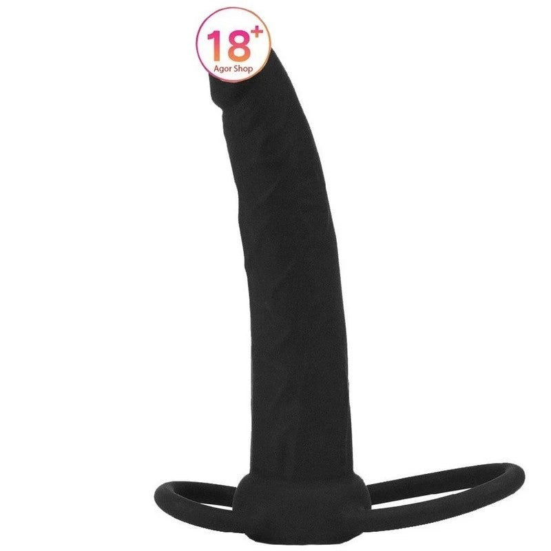 Lovetoy Anal Indulgence Collection Silicone Fantasy Double Prober Black Anal Dildos