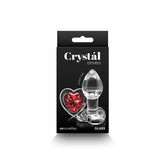 NS Novelties Crystal Desires Small Butt Plug With Red Heart Gem Base Butt Plugs