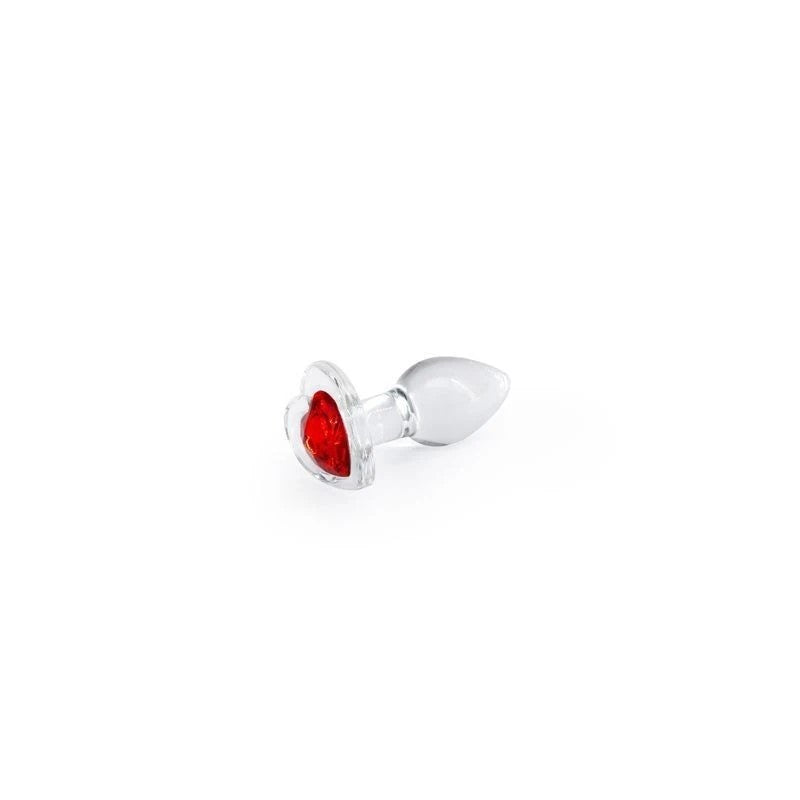 NS Novelties Crystal Desires Small Butt Plug With Red Heart Gem Base Butt Plugs