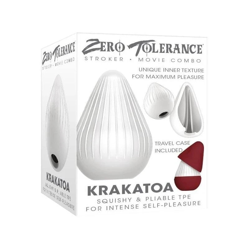 Zero Tolerance KRAKATOA Mini Male Stroker Egg White Masturbators and Strokers