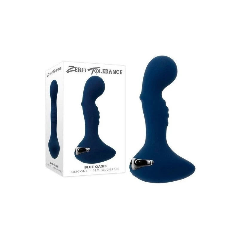 Zero Tolerance BLUE OASIS Vibrating Anal Plug Blue Butt Plugs