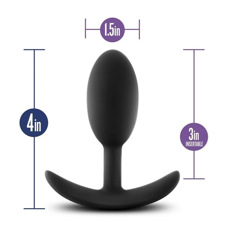 Luxe Wearable Vibra Sleek and Slim Butt Plug Medium Butt Plugs