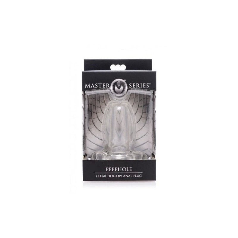 Master Series PeepHole Clear Hollow Anal Plug Small Butt Plugs