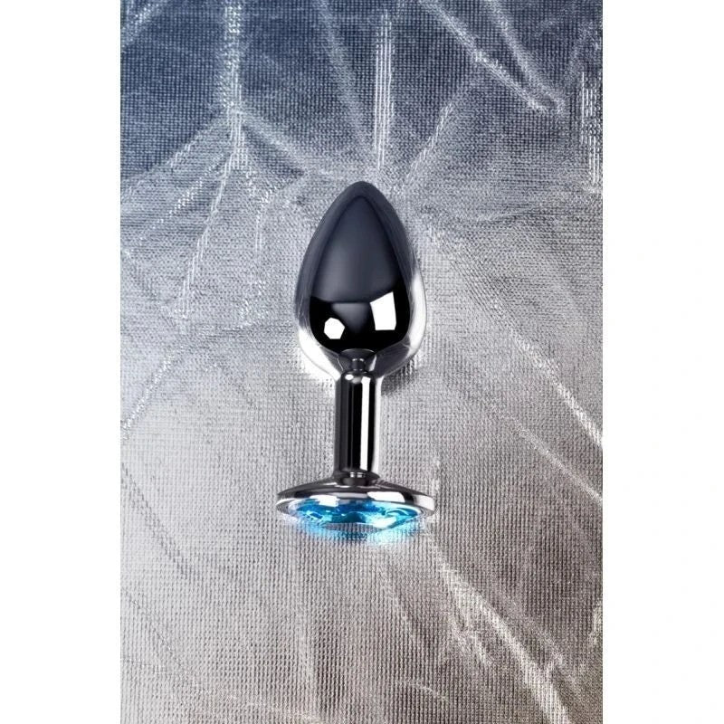 Metal Silver Metal Anal Plug With Coloured Crystal Gem Small Butt Plugs