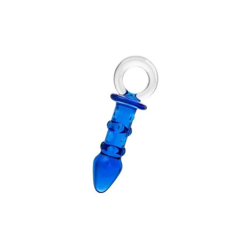 Sexus Glass Butt Plug 16cm Navy Blue Butt Plugs