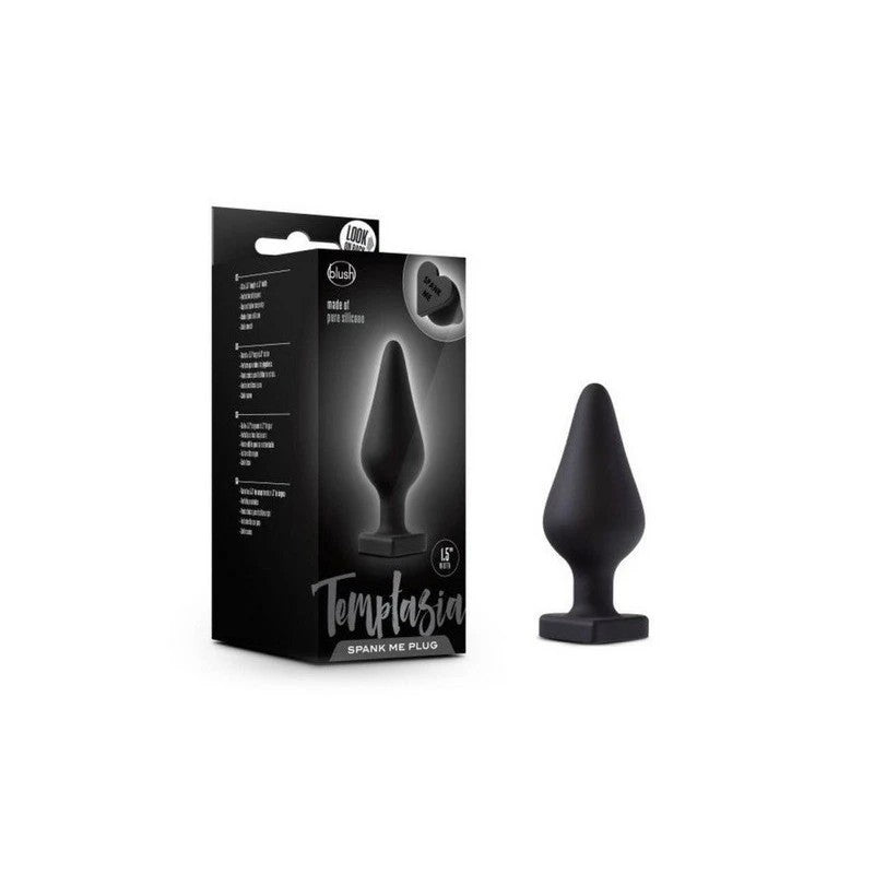 Temptasia Spank Me Silicone Butt Plug Black Butt Plugs