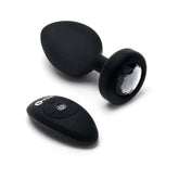 B Vibe Vibrating Jewel Butt Plug XXL Black Butt Plugs