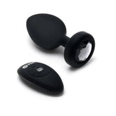 B Vibe Vibrating Jewel Butt Plug XXL Black Butt Plugs