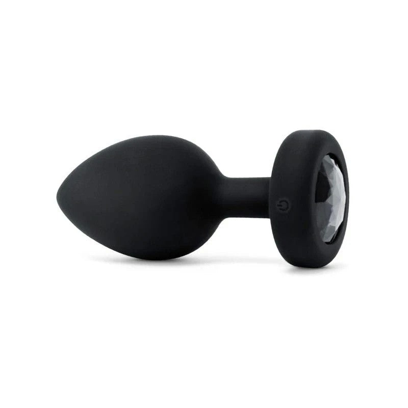 B Vibe Vibrating Jewel Butt Plug XXL Black Butt Plugs