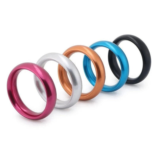 BDStyle Aluminum Round Sex Delay Cock Ring Small - Steel Cock Rings