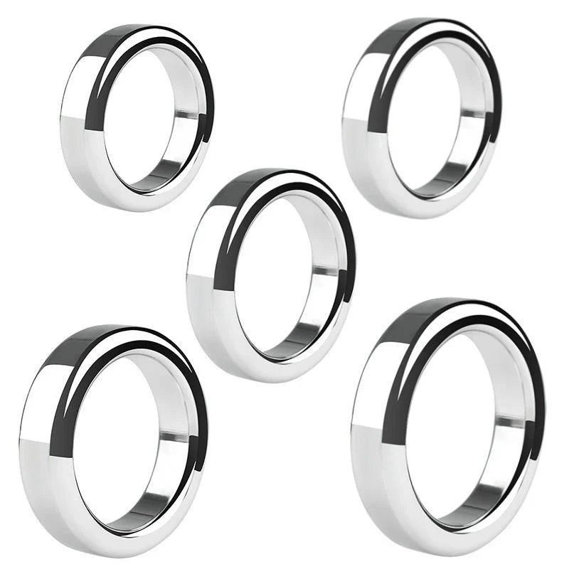 BDStyle Chrome Stainless Steel Mens Cock Ring 1.2cm Height Steel Cock Rings