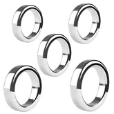 BDStyle Chrome Stainless Steel Mens Cock Ring 1.2cm Height Steel Cock Rings