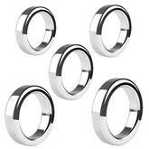BDStyle Chrome Stainless Steel Mens Cock Ring 1.2cm Height Steel Cock Rings