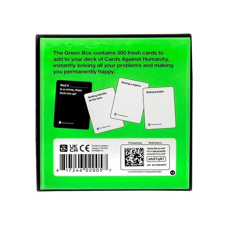 Cards Against Humanity Green Box Adult Card Games Sex Games, Coupons and Tricks