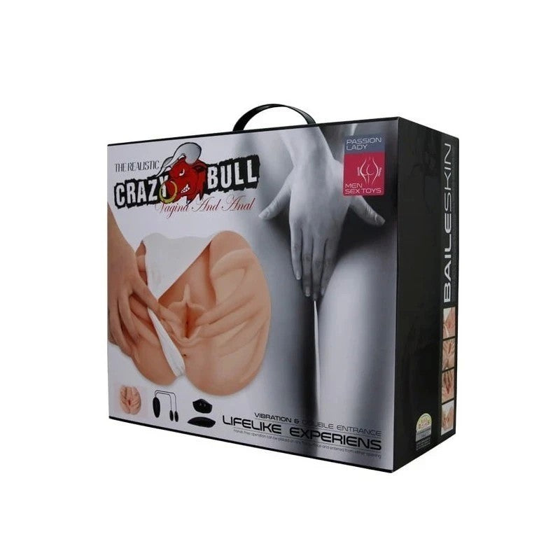 Crazy Bull Hands On Realistic Vagina And Ass Vibrating Masturbator Masturbators and Strokers