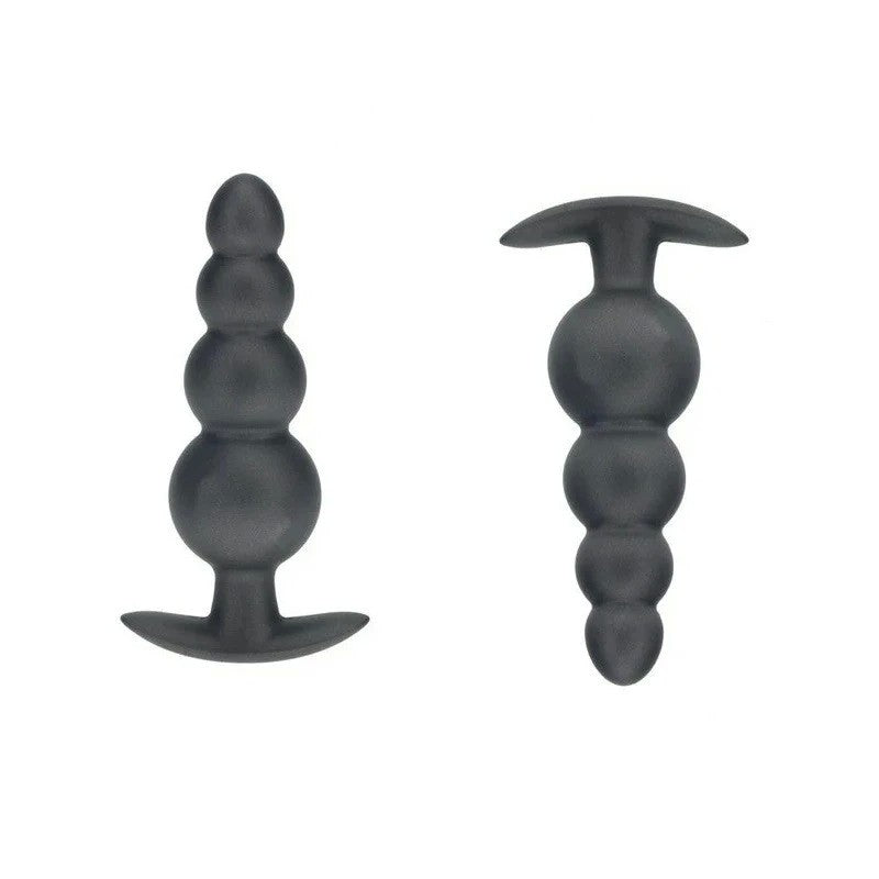 Shots OUCH! 11.7 cm Beaded Metallic Silicone Anal Plug Butt Plugs