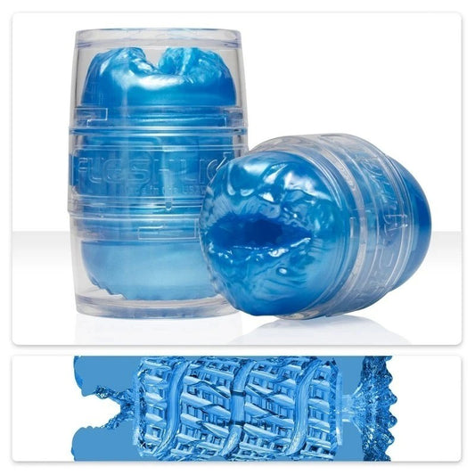 Fleshlight Quickshot Alien Blue Metallic Mouth and Butt Mens Masturbator - Fleshlight Male Masturbators