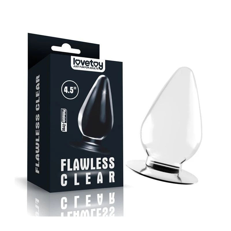 Lovetoy Flawless Tapered Tip Butt Plug 11.5cm Clear Butt Plugs