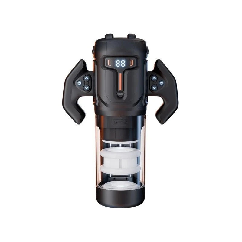Amovibe Turbo Thrusting and Rotating Male Masturbator Black Masturbators and Strokers