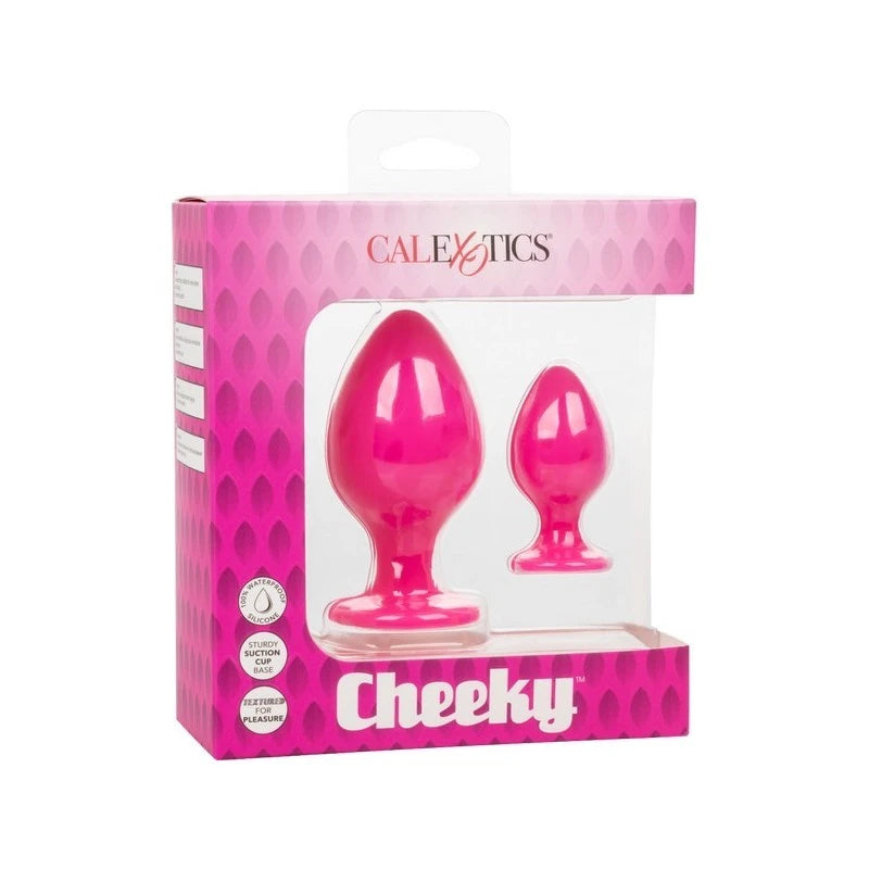 California Exotics Cheeky Body Safe Silicone Anal Plug Pink Butt Plugs