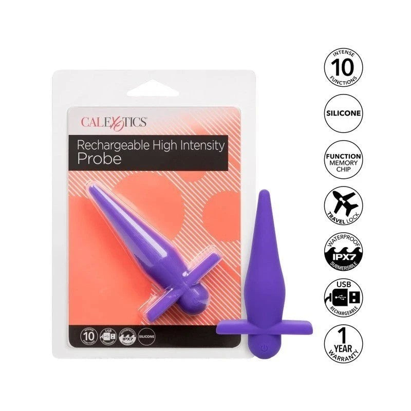 California Exotics Rechargeable High Intensity Anal Probe Purple Anal Vibrators