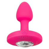California Exotics Cheeky Gems Rechargeable Vibrating Butt Plug Pink Butt Plugs