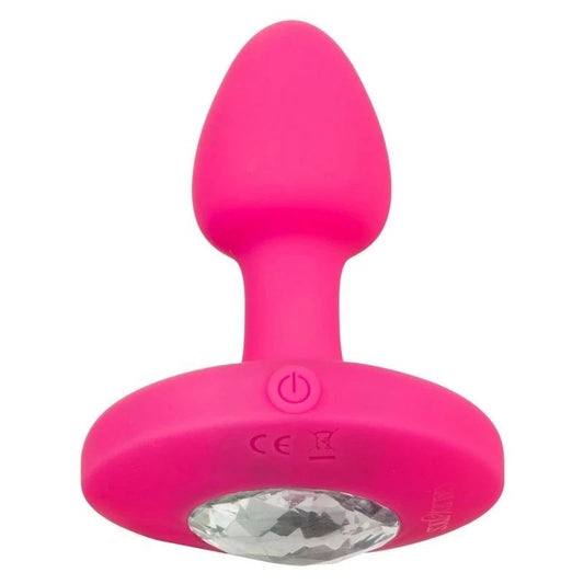 California Exotics Cheeky Gems Rechargeable Vibrating Butt Plug Pink Butt Plugs