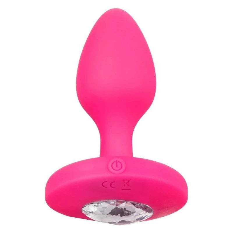 California Exotics Cheeky Gems Rechargeable Vibrating Butt Plug Pink Butt Plugs