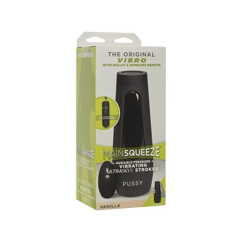 Main Squeeze The Original Vibro Pussy Masturbator With Bullet & Wireless Remote Masturbators and Strokers