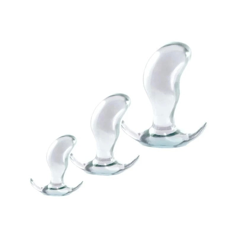 Black Axinite 3 In 1 Flexible and Hygienic Anal Plug Kit Set Butt Plugs