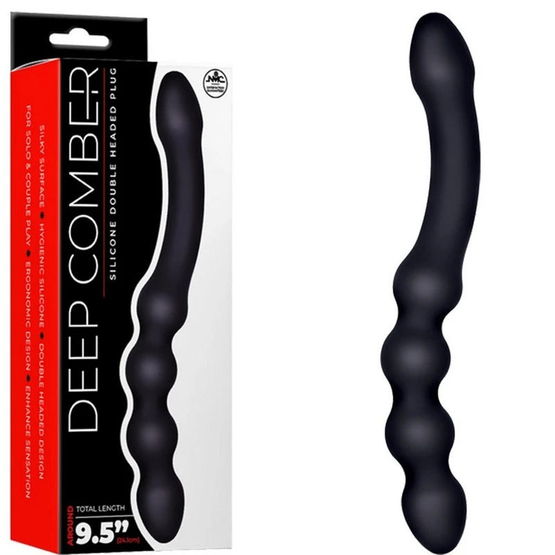 Excellent Power Deep Comber Anal Plug With Hook Black Butt Plugs