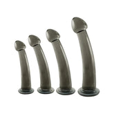 Black Axinite 4 In 1 Suction Cup Base Anal Plug Kit Set Butt Plugs