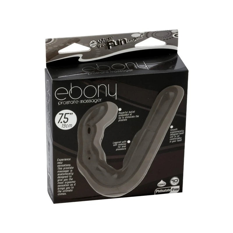 Excellent Power Ebony 10 Function Prostate Massager Black Prostate Toys