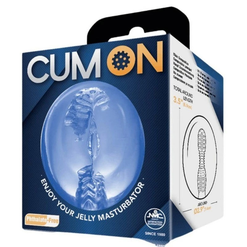 Cum On Pocket Jelly Transparent Mens Masturbator 3.5 Inches Masturbators and Strokers