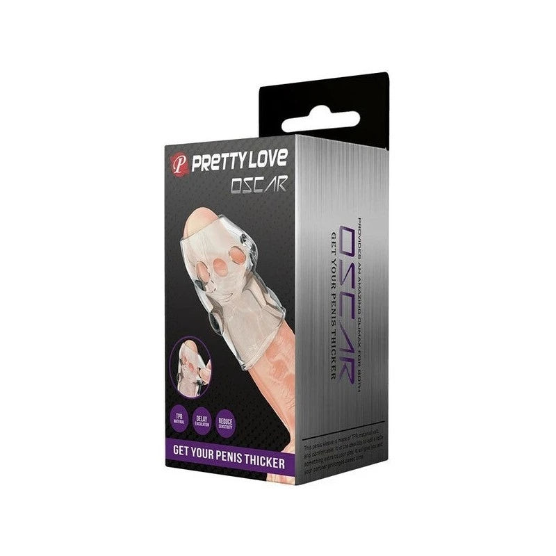Pretty Love Oscar Mens Penis Sleeve Clear Penis Sleeves and Extenders