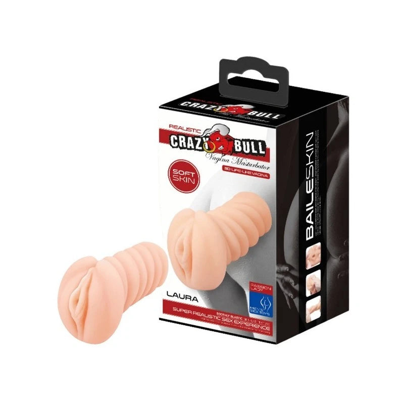 Crazy Bull Laura Realistic Vagina Male Masturbator Flesh Masturbators and Strokers