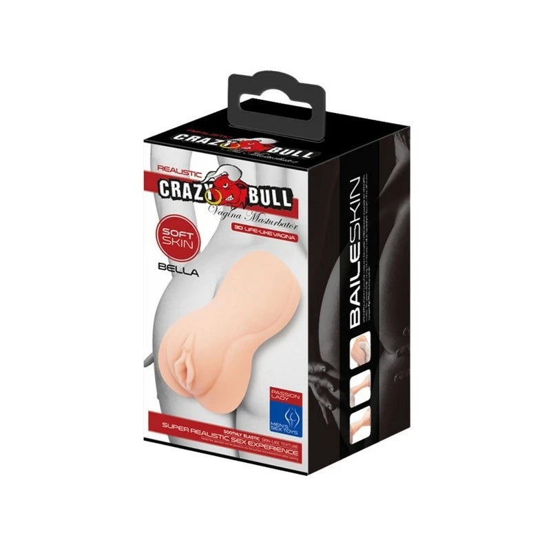 Crazy Bull Bella Realistic Vagina Male Masturbator Flesh Masturbators and Strokers