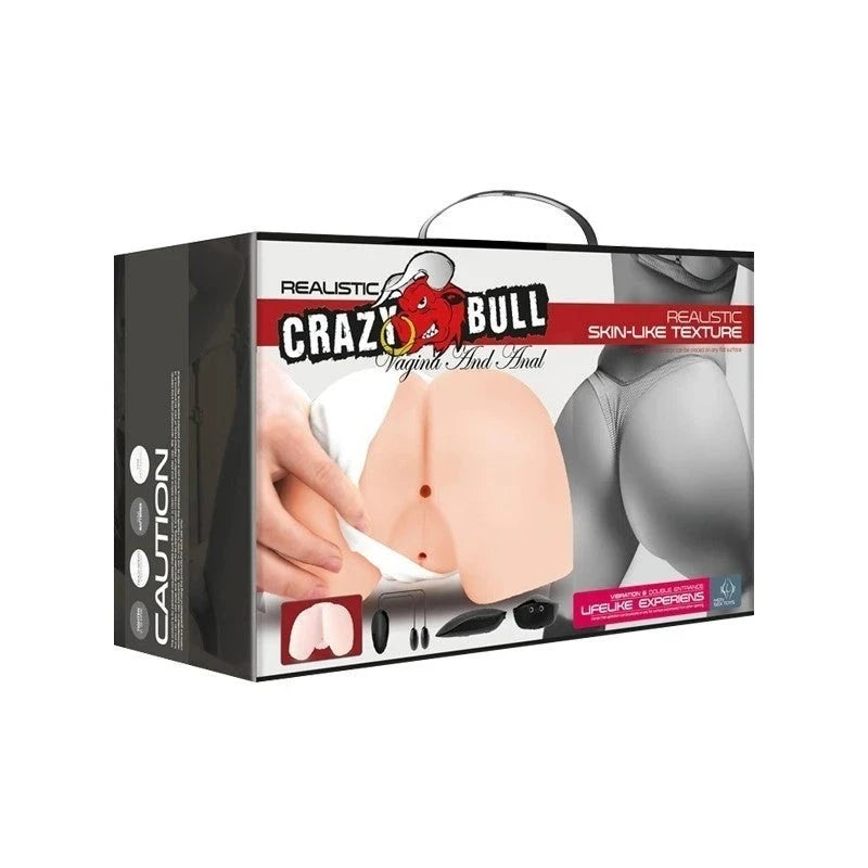 Crazy Bull Doggy Style Realistic Vagina & Anal Stimulator Flesh Realistic Butts And Vaginas