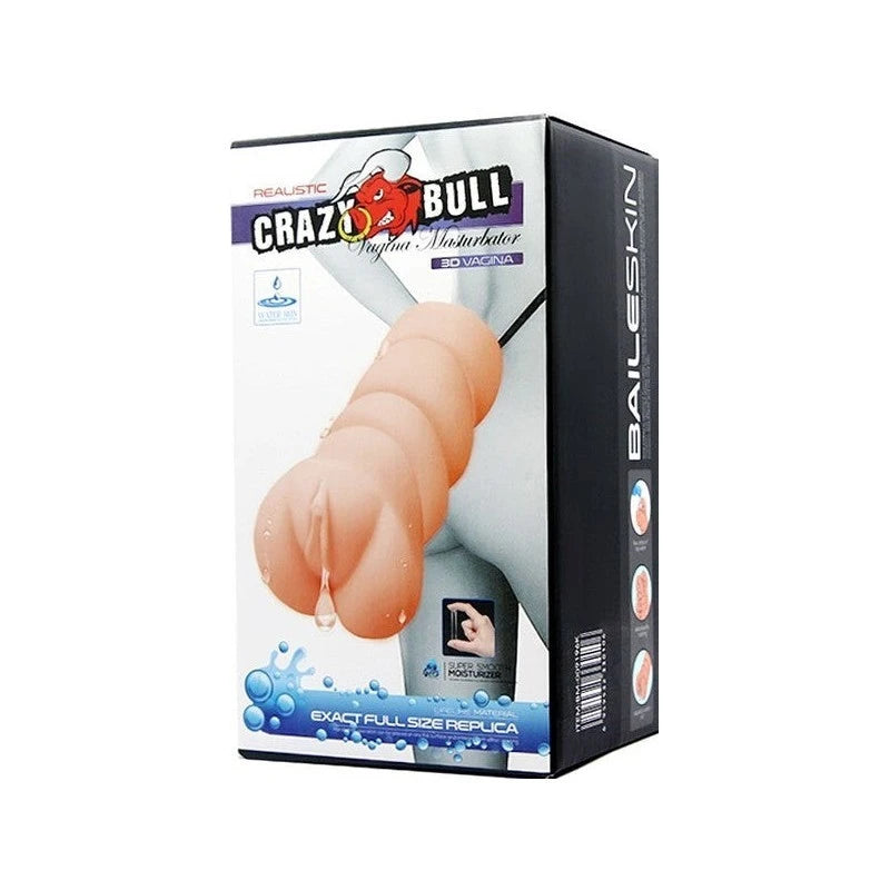 Crazy Bull Water Activated 3D Life Like Vagina Mens Masturbator Flesh Realistic Butts And Vaginas