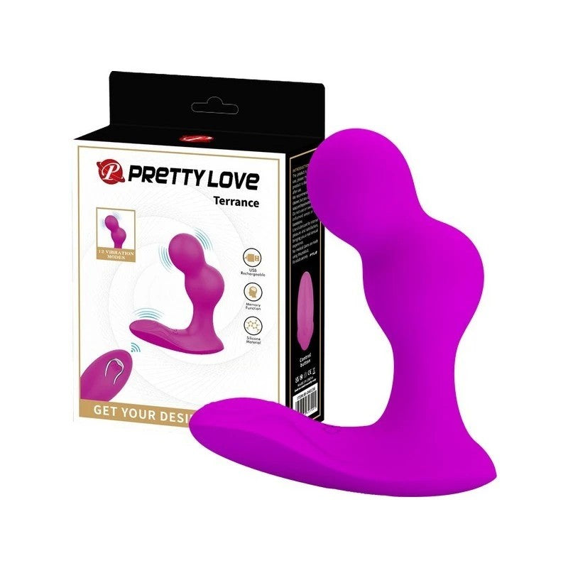 Pretty Love Terrance Flexible Remote Controlled Anal Vibrator Massager Purple Anal Vibrators