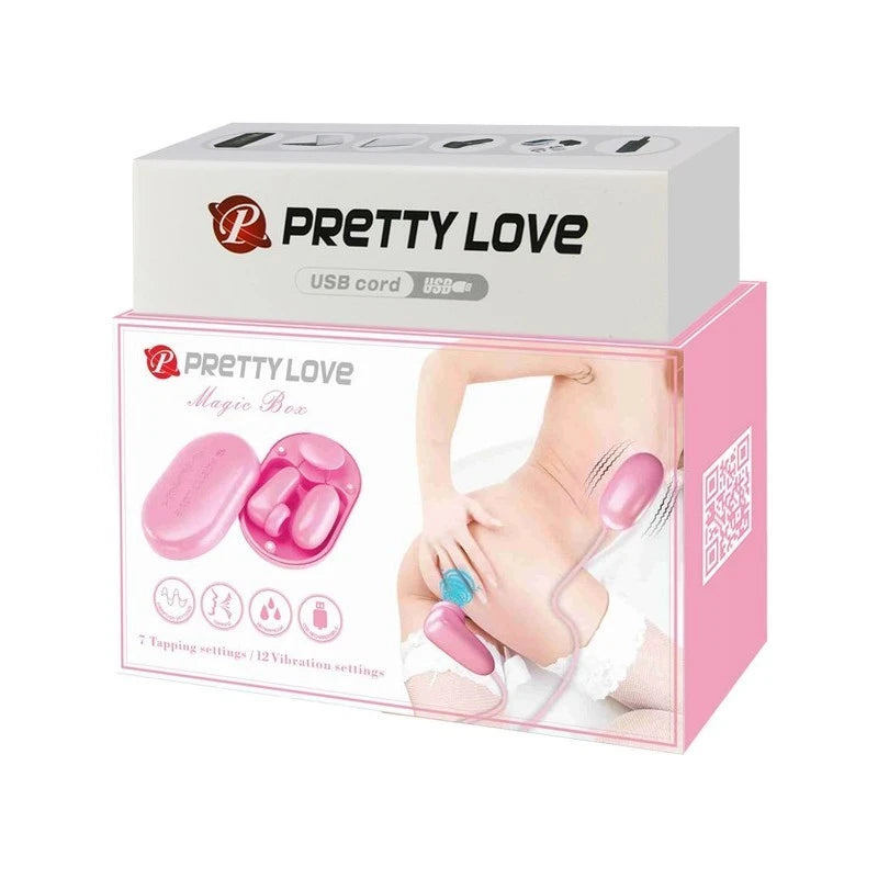 Pretty Love Magic Box USB Rechargeable Bullet & Stimulator Vibrator Pink Bullet Vibrators
