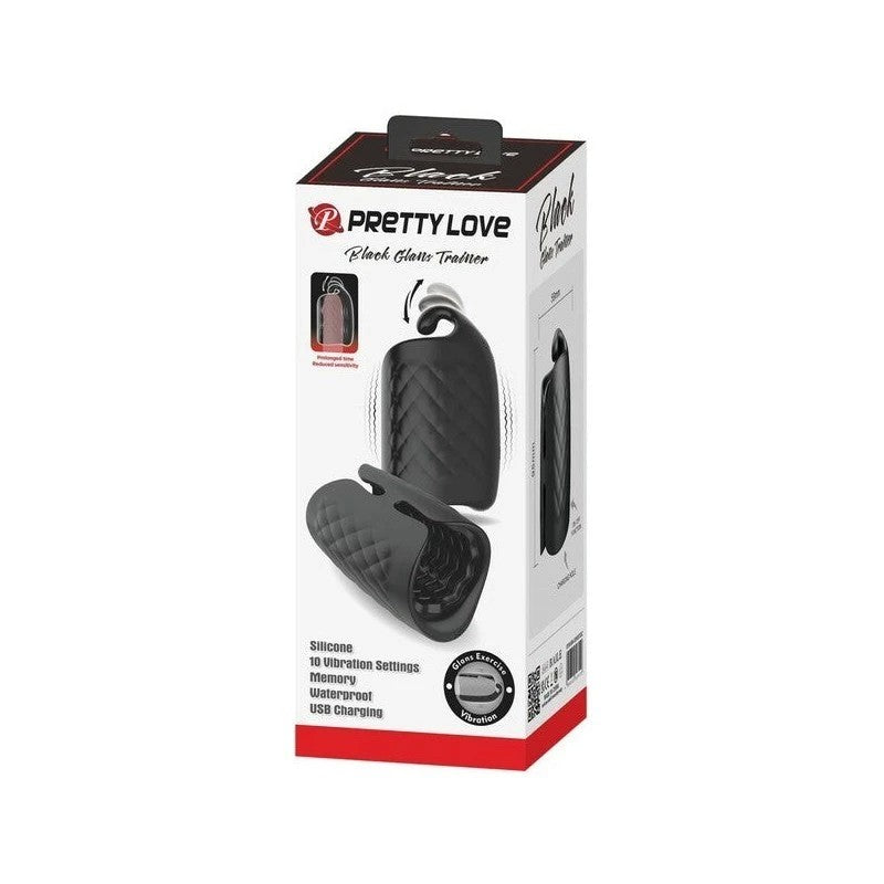 Pretty Love Black Glans Trainer 10 Function Mens Masturbator Masturbators and Strokers