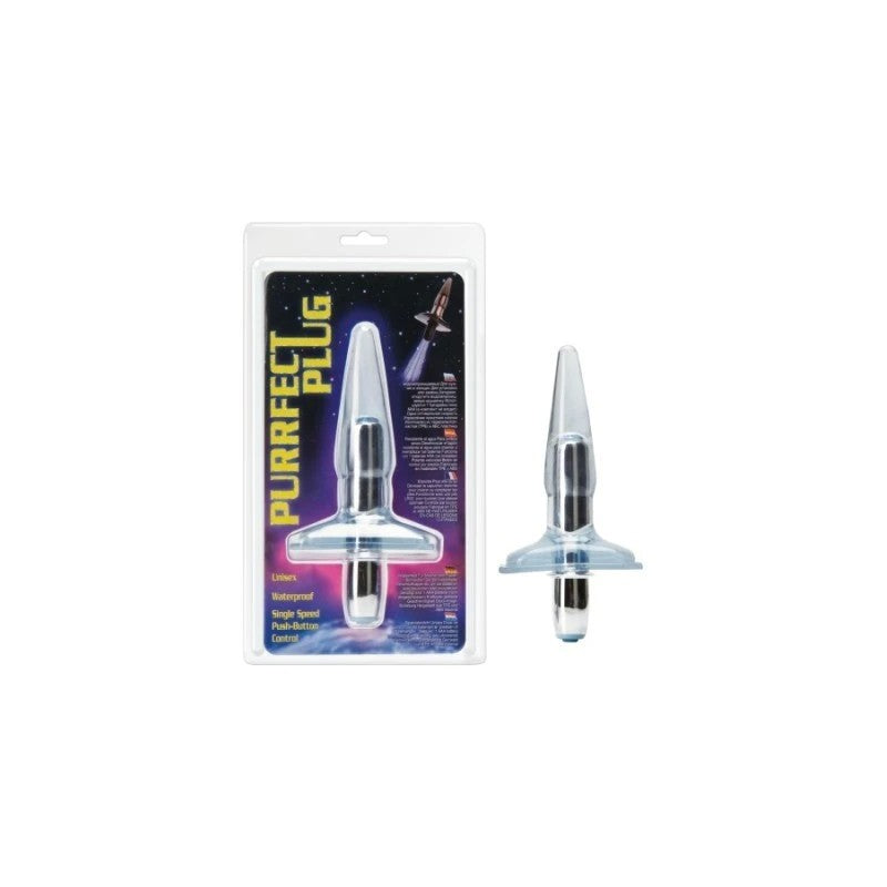 Seven Creations Unisex Purrfect Butt Plug With Internal Bullet Vibrator Butt Plugs